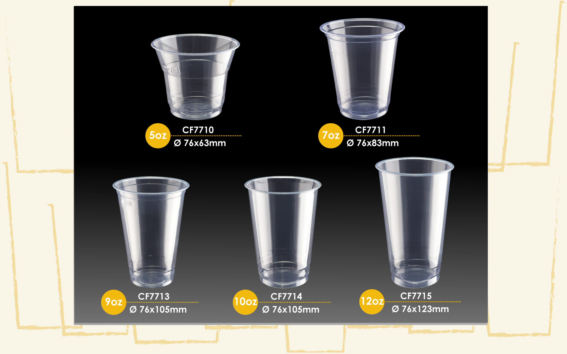 PLA slim cups